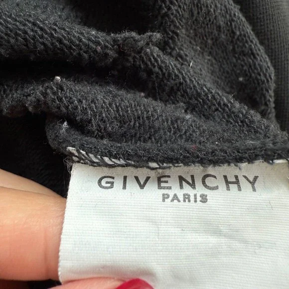 Givenchy Paris Distressed Black Crewneck Sweatshirt Size S - Picture 9 of 12